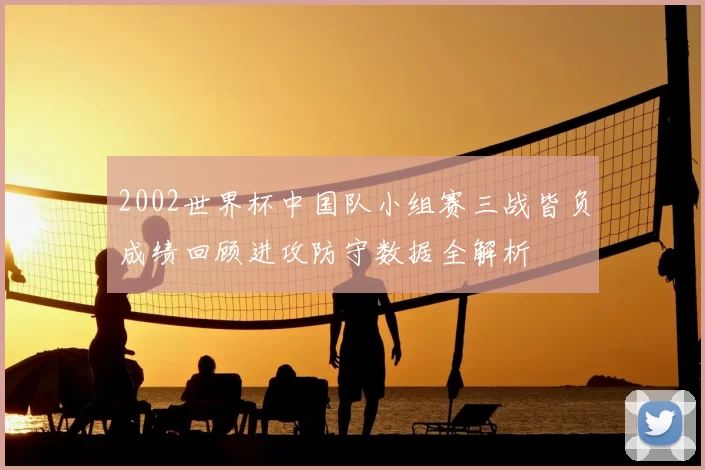 2002世界杯中国队小组赛三战皆负成绩回顾进攻防守数据全解析